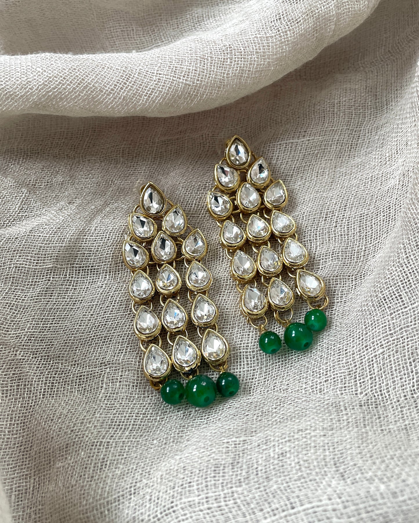 Chandeliers met groene kralen