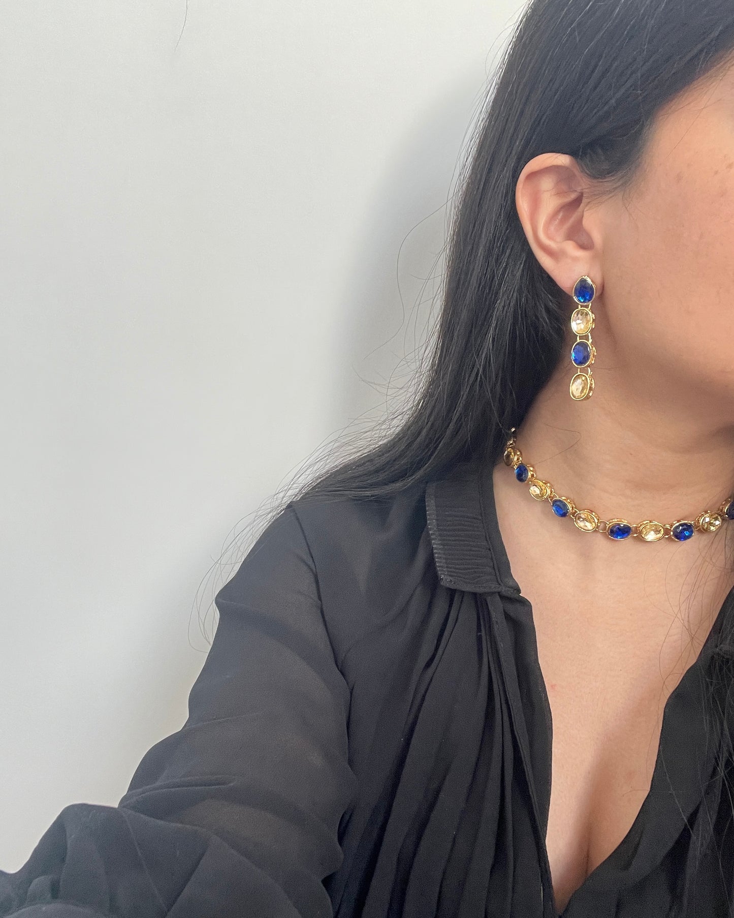 Gold colored minimalist jewelry set