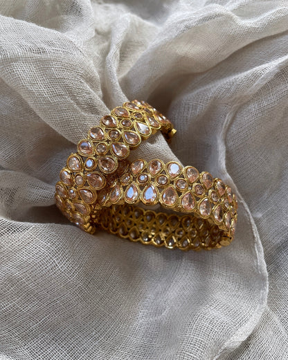 Bangles with light pink stones