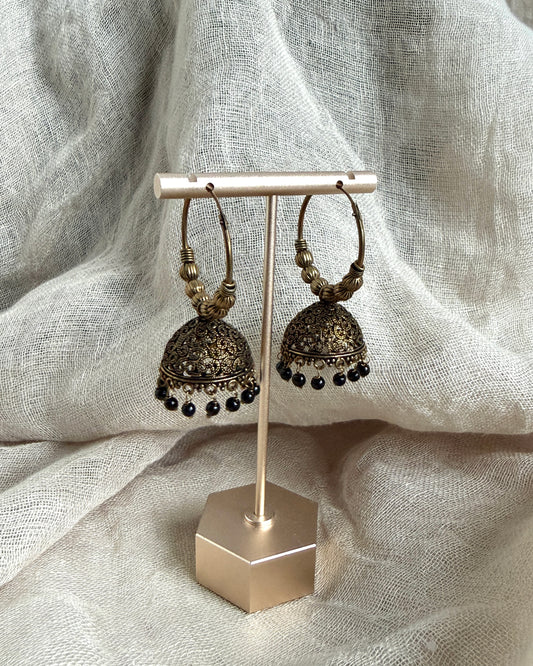 Geoxideerde jhumka messing