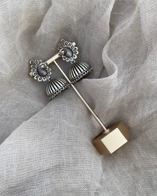 Silver colored jhumka