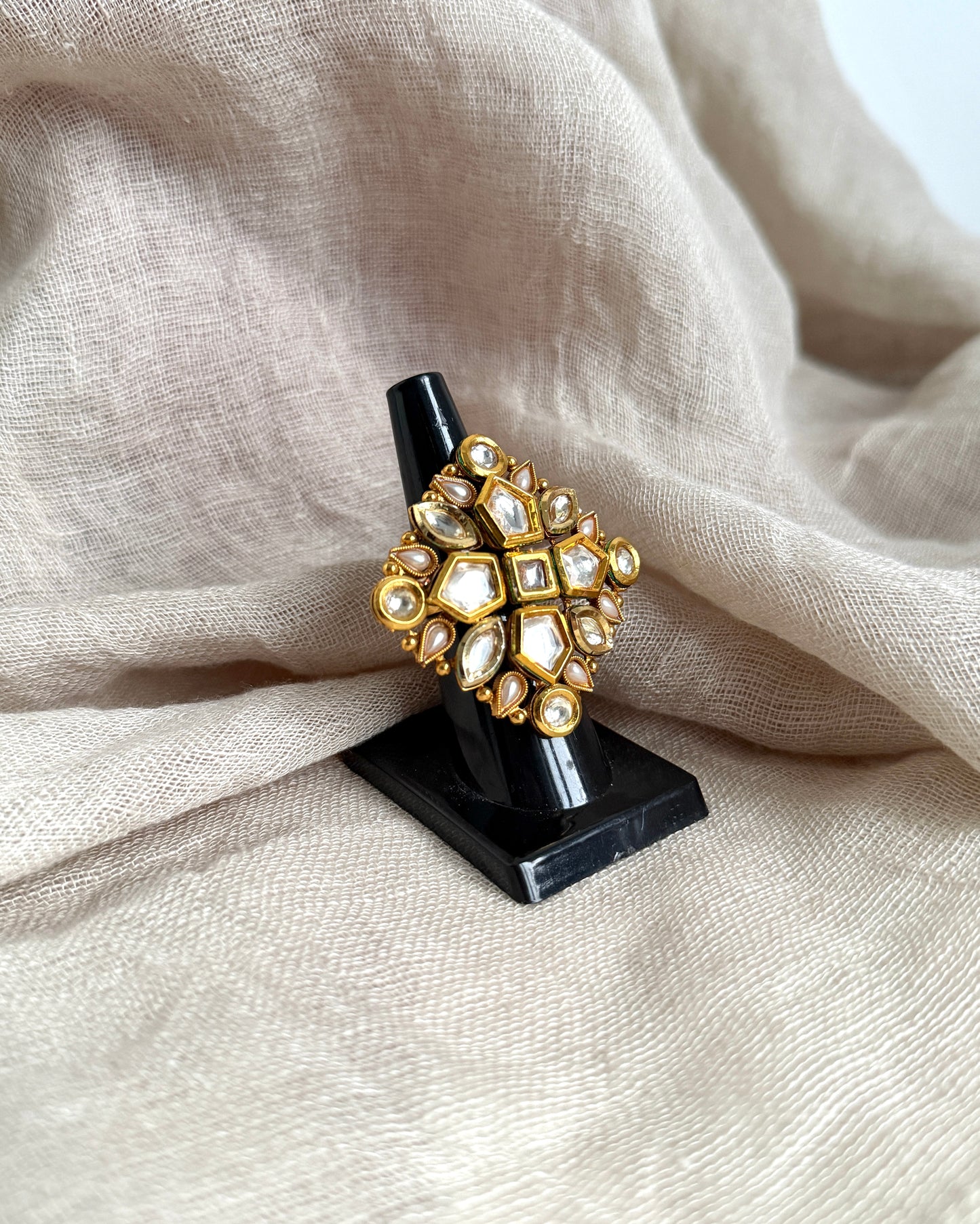 Vierkante statement ring