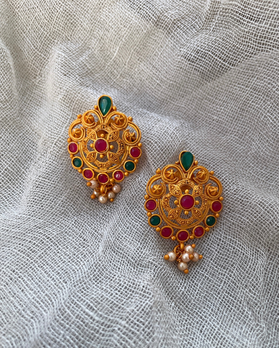 Copper colored earrings