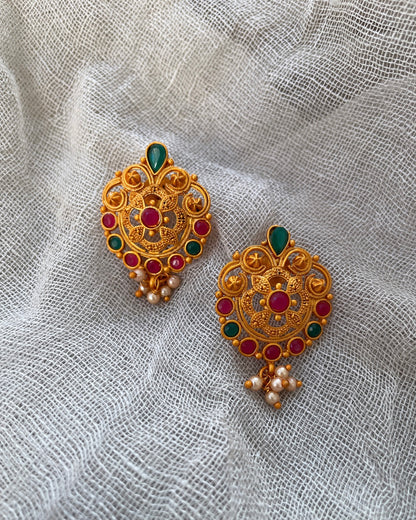 Copper colored earrings