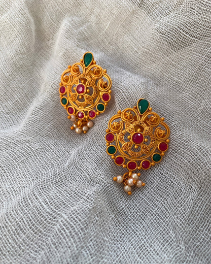 Copper colored earrings