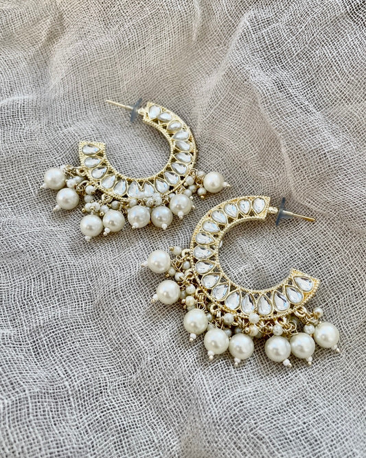 Gold colored earrings